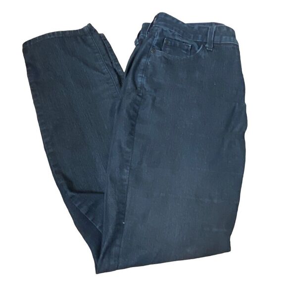 NYDJ Samantha Slim Jeans Womens Size 12 Blue Stretch High Rise Lift & Tuck - Picture 4 of 7